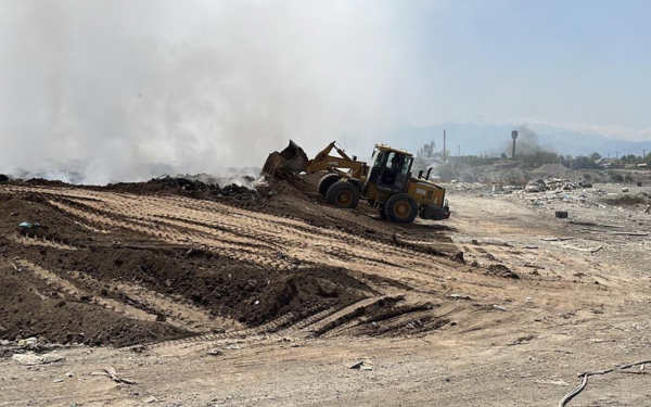 Возгорание мусорного полигона произошло в Талгарском районе: местные власти отреагировали на данную проблему