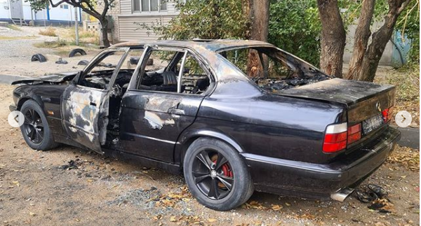 В Талгаре неизвестные подожгли автомобиль