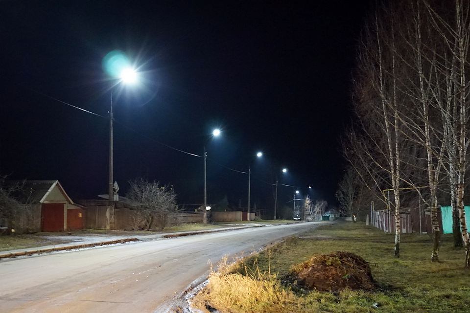 На главной улице села Кызыл-жар восстановлено освещение