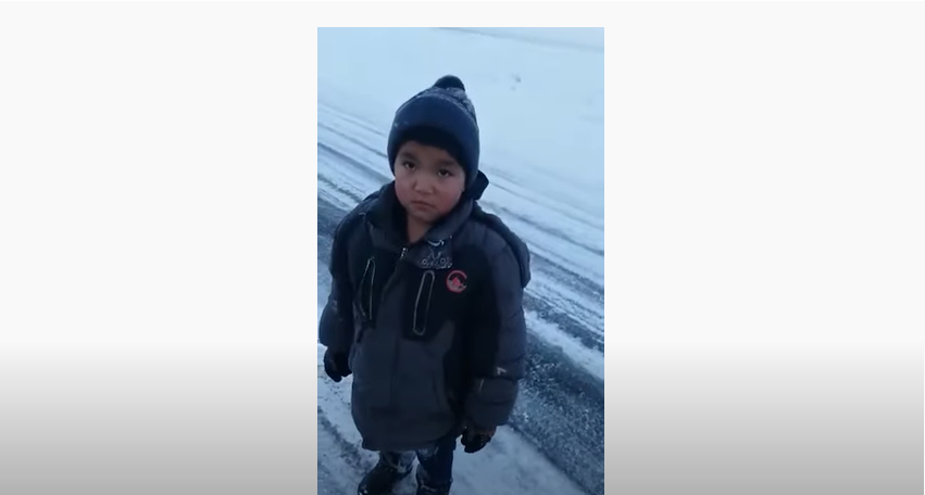Неизвестный ребенок бродил по трассе в Жамбылском районе