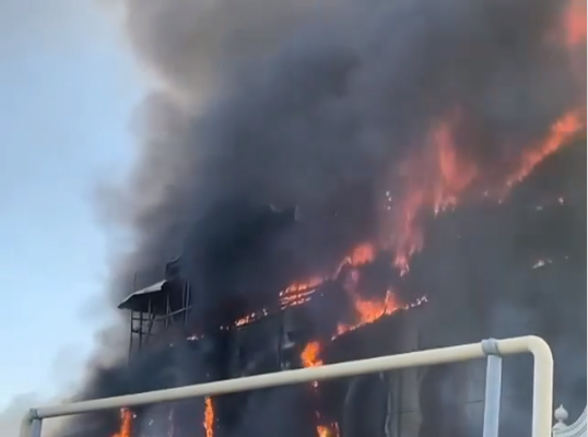 Двухэтажный ресторан едва не сгорел в Карасайском районе