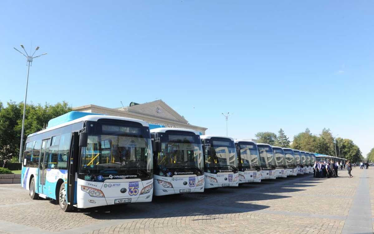 Новые автобусы на экологически чистом топливе запустили в Талдыкоргане