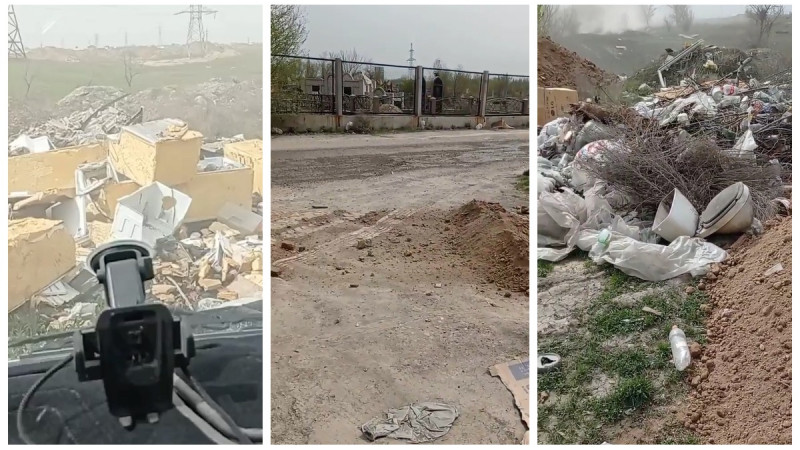 Кладбище в Илийском районе превратили в мусорную свалку