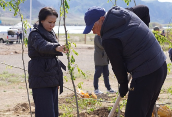 В «Городе кочевников» появился новый экопарк — здесь высадили 500 деревьев