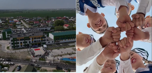 В Талгарском районе открыли новую школу: лаборатории, спортзалы и 600 мест для учеников