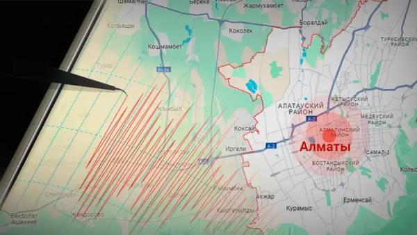 Еще одно землетрясение зарегистрировано в 250 км от Алматы