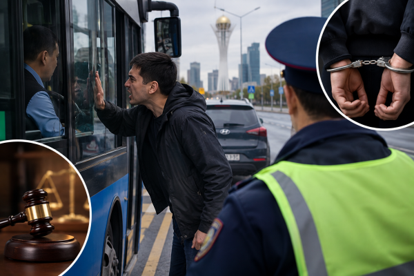 «Ударил по стеклу и матерился»: уроженец Алматинской области получил 10 суток за конфликт в Астане