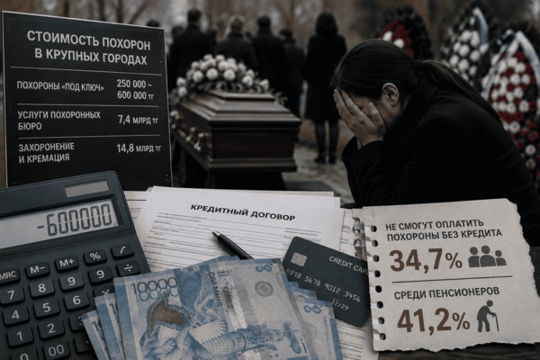 «Похороны в кредит»: каждый третий казахстанец не может проводить близкого без долгов