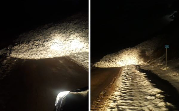 На автодороге Турген-Батан произошел самопроизвольный сход снежной лавины