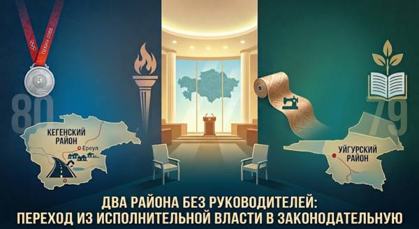 Два района Алматинской области остались без акимов: руководители Кегена и Уйгурского района получили мандаты в Курултае